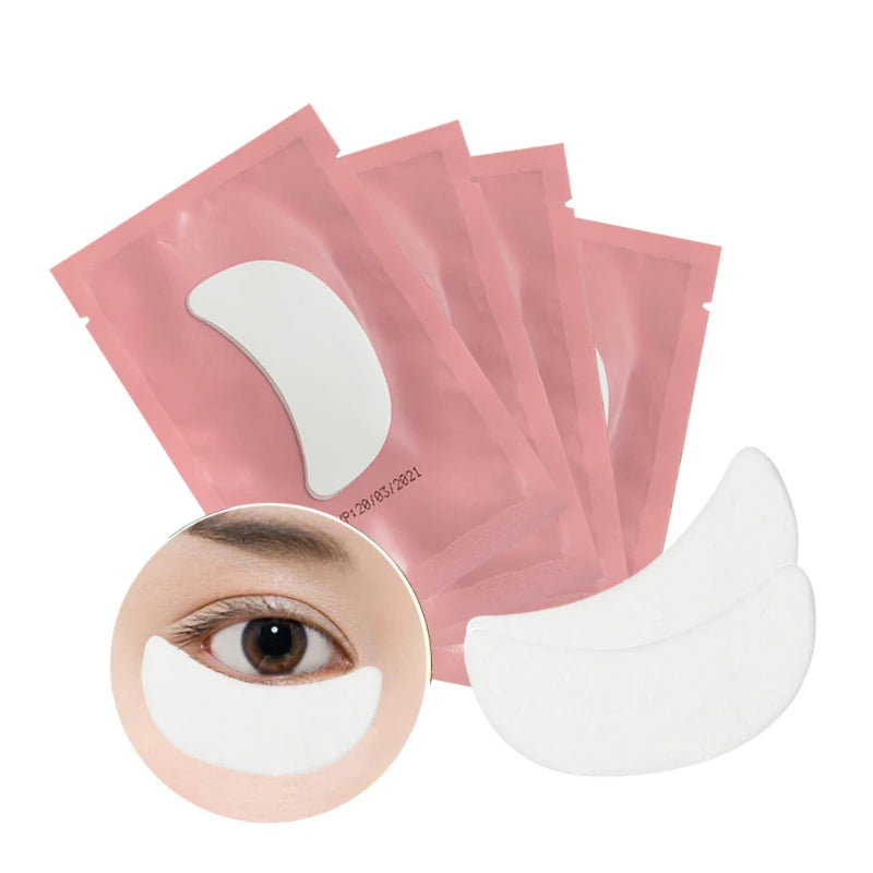 100 Paar Augenklappen, Wimpernverlängerung unter Wimpern