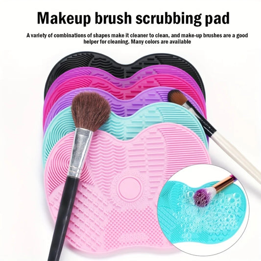 1 Stück Silikon-Apfelförmiges Make-up-Pinsel-Reinigungspad mit Saugnapf für die effektive kosmetische Werkzeugreinigung